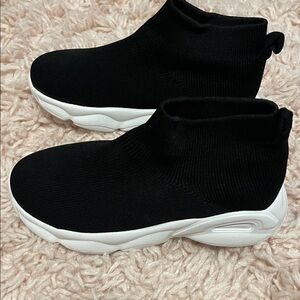 Black and White Sock Sneakers